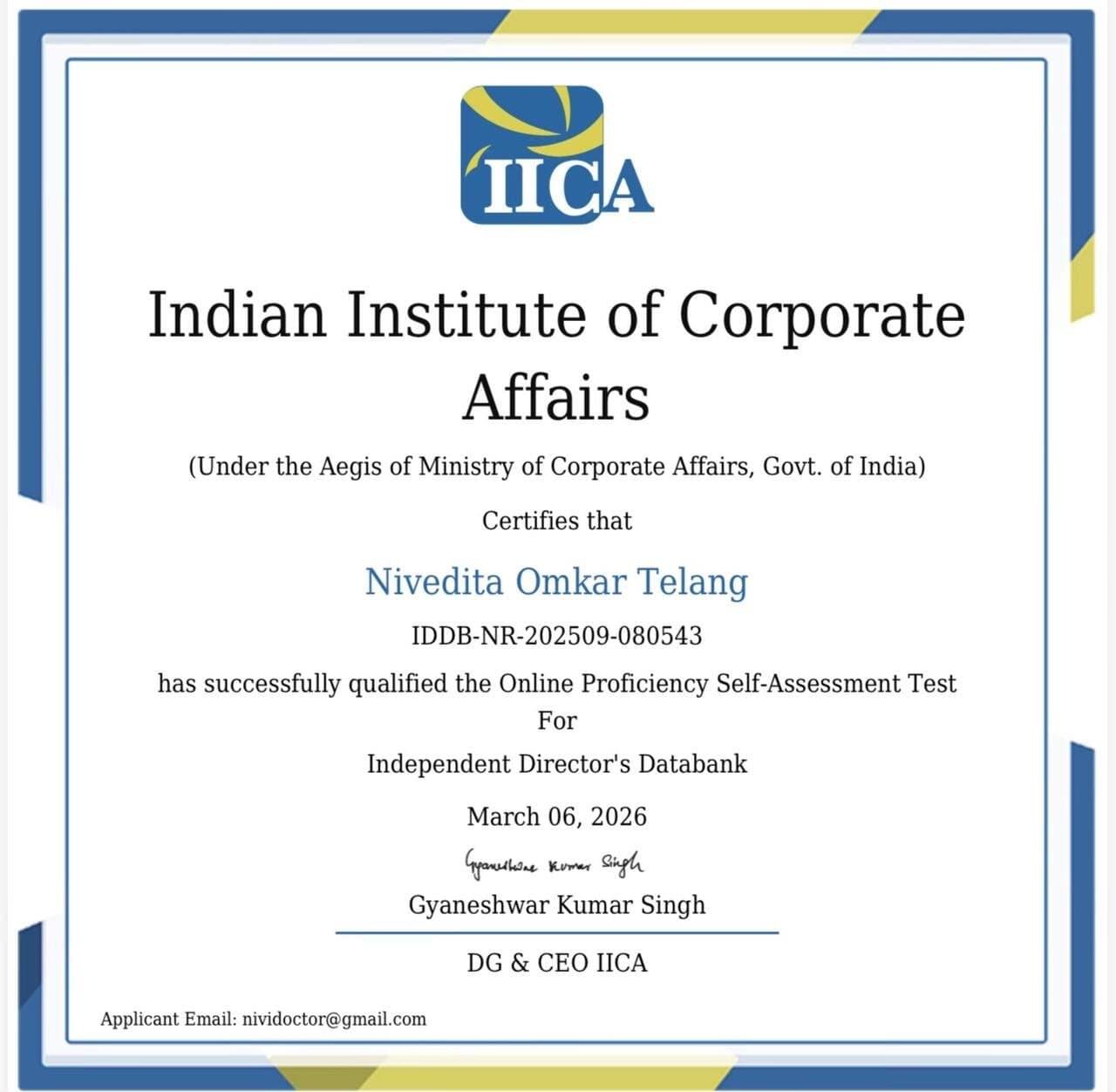NIVENTRA credential